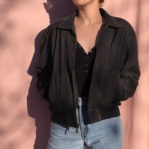 Preston&York genuine leather bomber jacket